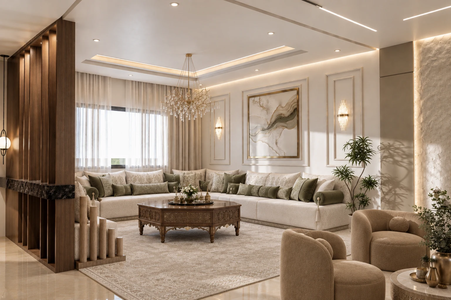 Proposition conçue pour le salon marocain
